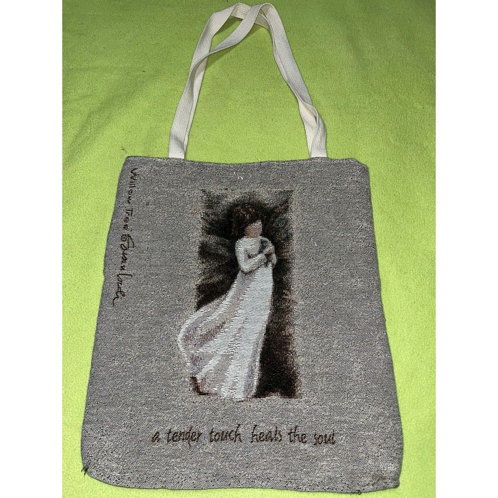 Willow Tree Tapestry Tote‎ BAG - "A Tender Touch Heals The Soul" Euc